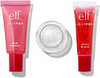 Elf Jelly Pop Mini Kit! Includes Primer, Eye & Face Gloss And Lip Gloss! Face Makeup For Dewy Skin, Glistening Lids, And Glossy Pout! Vegan And Cruelty Free! Choose Your Skincare! (Mini kit)