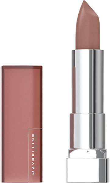 Maybelline Color Sensational Lipstick, Lip Makeup, Matte Finish, Hydrating Lipstick, Nude, Pink, Red, Plum Lip Color, Gone Griege, 0.15 oz; (Packaging May Vary)